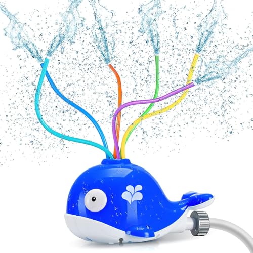 WEDNOK Wal Wassersprinkler für Kinder Garten Wasserspielzeug Outdoor Rasen Wasser Spielzeug Sommer Rasensprenger Wasserspiele Draußen Gartenspielzeug für ab 3 Jahre Jungen und Mädchen von WEDNOK