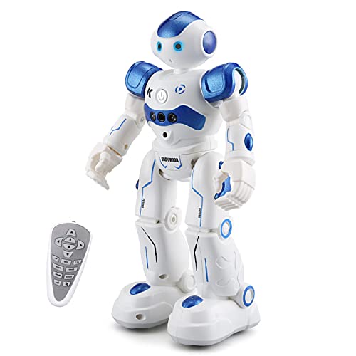 WEECOC RC Roboter Spielzeug Gestenerkennung Intelligentes Roboter Spielzeug für Kinder Kann Singen Tanzen Sprechen Weihnachten Geburtstags Geschenk (Blau) von WEECOC