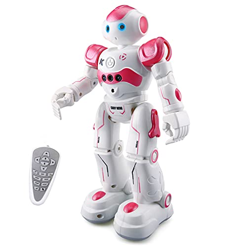 WEECOC RC Roboter Spielzeug Gestenerkennung Intelligentes Roboter Spielzeug für Kinder Kann Singen Tanzen Sprechen Weihnachten Geburtstags Geschenk (Rosa) von WEECOC