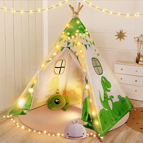 WEEKSUN Tipi Zelt für Kinder mit Große Gepolsterter Matte & Lichterkette Faltbar Indianer Tipi Spielzelt Baumwolle Kinderzelt für Drinnen Draußen WEEKSUN Tipi Zelt für Kinder mit Große Gepolsterter Matte & Lichterkette Faltbar Indianer Tipi Spielzelt Baumwolle Kinderzelt für Drinnen Draußen von WEEKSUN