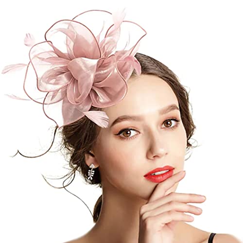 Fascinator Kopfschmuck Damen Fascinator Stirnband Teeparty Stirnband Cocktail Stirnband Mesh Stirnband von WEIDN