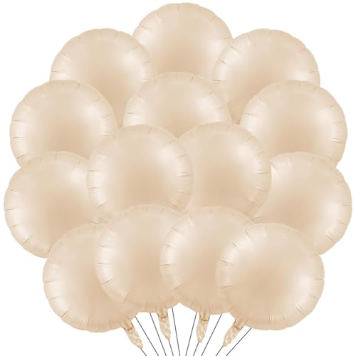 20 Stück Runde Folienballons, Luftballons Khaki Helium Ballons, 18 Zoll Luftballons Geburtstag Khaki Ballons Dekoration, Runde Luftballons für Geburtstag Verlobungen Jahrestag Hochzeiten Baby Shower von WEINIBAO