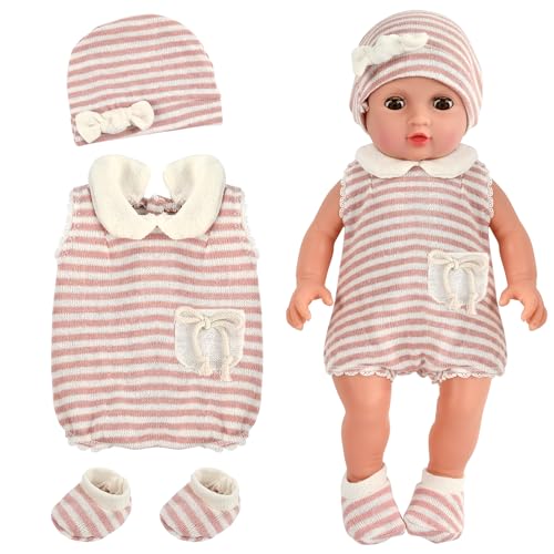 Kleidung Outfits für Baby Puppen, Puppenkleidung für Babypuppen, Kleidung Bekleidung Outfits für Baby Puppen, Puppenzubehör mit Hut Bodysuit Socken für 35-45 cm New Born Baby Puppen Kleidung Outfits für Baby Puppen, Puppenkleidung für Babypuppen, Kleidung Bekleidung Outfits für Baby Puppen, Puppenzubehör mit Hut Bodysuit Socken für 35-45 cm New Born Baby Puppen von WEINIBAO