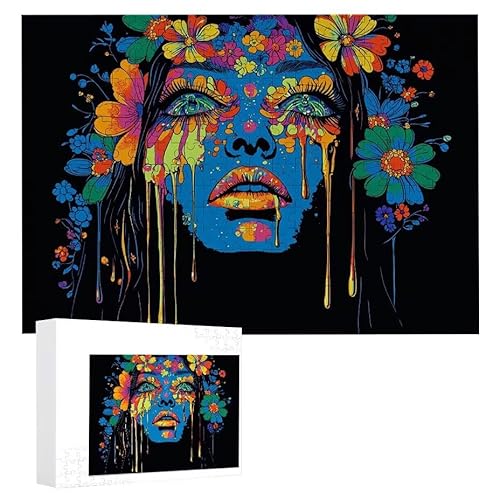 Abstrakte Frau - Puzzles für Erwachsene, Puzzle Erwachsene 1000 Teile, Banksy Little Girl Street Artwork Puzzle 75 x 50 cm, Bunte DIY-Puzzles für Heimdekoration, Familienpuzzle Geschenkideen D-82 von WEISHIWE