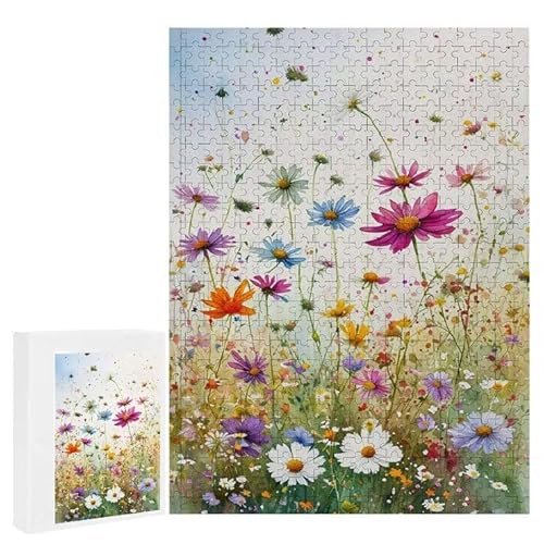 Bunte Blumen - Puzzles für Erwachsene, Puzzle Erwachsene 1000 Teile, Banksy Little Girl Street Artwork Puzzle 75 x 50 cm, Bunte DIY-Puzzles für Heimdekoration, Familienpuzzle Geschenkideen D-36 von WEISHIWE