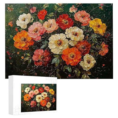 Bunte Blumen - Puzzles für Erwachsene, Puzzle Erwachsene 1200 Teile, Banksy Little Girl Street Artwork Puzzle 75 x 50 cm, Bunte DIY-Puzzles für Heimdekoration, Familienpuzzle Geschenkideen D-55 von WEISHIWE