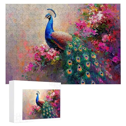 Bunter Pfau - Puzzles für Erwachsene, Puzzle Erwachsene 1000 Teile, Banksy Little Girl Street Artwork Puzzle 75 x 50 cm, Bunte DIY-Puzzles für Heimdekoration, Familienpuzzle Geschenkideen D-56 von WEISHIWE