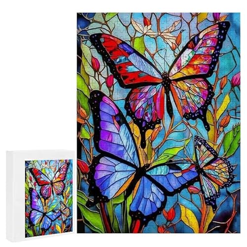 Bunter Schmetterling - Puzzles für Erwachsene, Puzzle Erwachsene 1000 Teile, Banksy Little Girl Street Artwork Puzzle 75 x 50 cm, Bunte DIY-Puzzles für Heimdekoration, Familienpuzzle Geschenkideen D42 von WEISHIWE