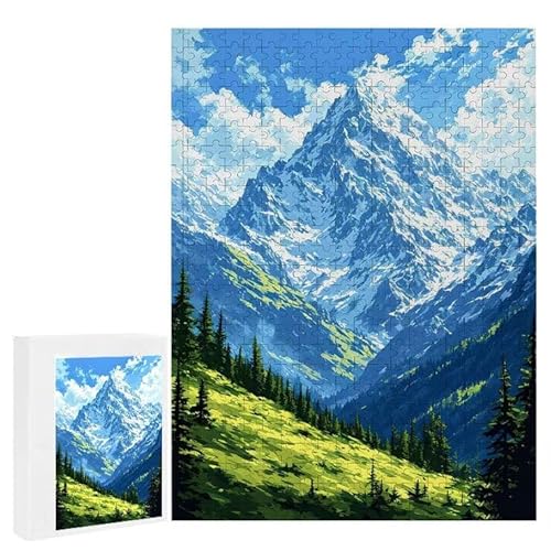 Die Alpen - Puzzles für Erwachsene, Puzzle Erwachsene 200 Teile, Banksy Little Girl Street Artwork Puzzle 35 x 25 cm, Bunte DIY-Puzzles für Heimdekoration, Familienpuzzle Geschenkideen D-1 von WEISHIWE