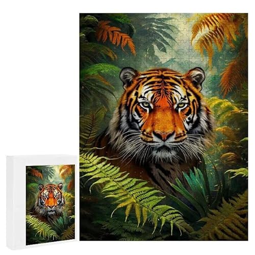 Dschungeltiger - Puzzles für Erwachsene, Puzzle Erwachsene 1200 Teile, Banksy Little Girl Street Artwork Puzzle 75 x 50 cm, Bunte DIY-Puzzles für Heimdekoration, Familienpuzzle Geschenkideen D-97 von WEISHIWE