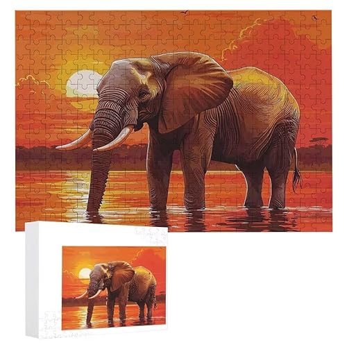 Elefant - Puzzles für Erwachsene, Puzzle Erwachsene 1200 Teile, Banksy Little Girl Street Artwork Puzzle 75 x 50 cm, Bunte DIY-Puzzles für Heimdekoration, Familienpuzzle Geschenkideen D-103 von WEISHIWE