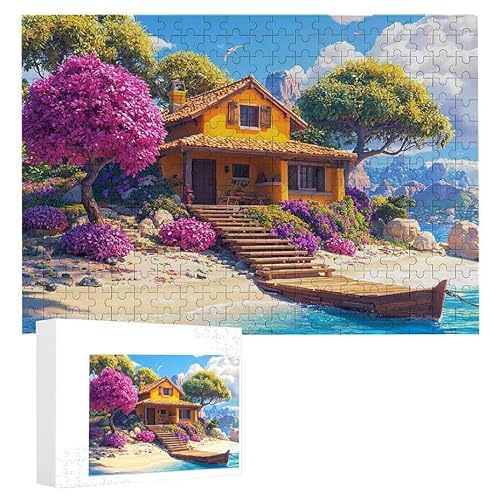 Ferienhaus am Meer - Puzzles für Erwachsene, Puzzle Erwachsene 1500 Teile, Banksy Little Girl Street Artwork Puzzle 87 x 57 cm, Bunte DIY-Puzzles für Heimdekoration, Familienpuzzle Geschenkideen D-218 von WEISHIWE