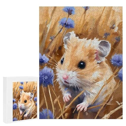 Hamster - Puzzles für Erwachsene, Puzzle Erwachsene 200 Teile, Banksy Little Girl Street Artwork Puzzle 35 x 25 cm, Bunte DIY-Puzzles für Heimdekoration, Familienpuzzle Geschenkideen D-63 von WEISHIWE