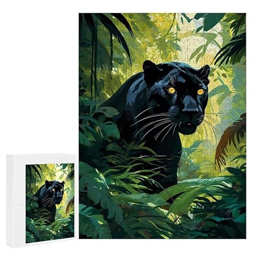 Jungle Black Panther - Puzzles für Erwachsene, Puzzle Erwachsene 1000 Teile, Banksy Little Girl Street Artwork Puzzle 75 x 50 cm, Bunte DIY-Puzzles für Heimdekoration, Familienpuzzle Geschenkideen D96 von WEISHIWE