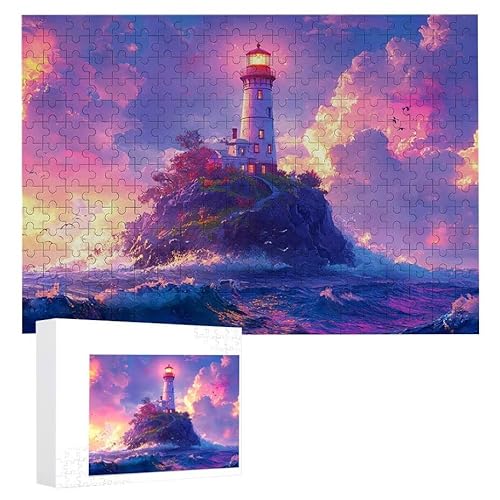 Leuchtturm - Puzzles für Erwachsene, Puzzle Erwachsene 1200 Teile, Banksy Little Girl Street Artwork Puzzle 75 x 50 cm, Bunte DIY-Puzzles für Heimdekoration, Familienpuzzle Geschenkideen D-117 von WEISHIWE