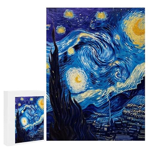 Puzzle 1000 Teile Erwachsene Abstrakter Sternenhimmel 75 x 50 cm, 3D Visuelle Wooden Puzzle, DIY Craft Bastelpuzzles für Heimdekoration, Geschenkbox, Familie herausforderndes Puzzles F-79 von WEISHIWE