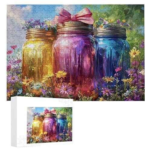 Puzzle 1000 Teile Erwachsene Die Glasvase 75 x 50 cm, 3D Visuelle Wooden Puzzle, DIY Craft Bastelpuzzles für Heimdekoration, Geschenkbox, Familie herausforderndes Puzzles F-27 von WEISHIWE