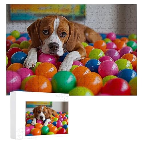 Tierhund - Puzzles für Erwachsene, Puzzle Erwachsene 200 Teile, Banksy Little Girl Street Artwork Puzzle 35 x 25 cm, Bunte DIY-Puzzles für Heimdekoration, Familienpuzzle Geschenkideen D-143 von WEISHIWE