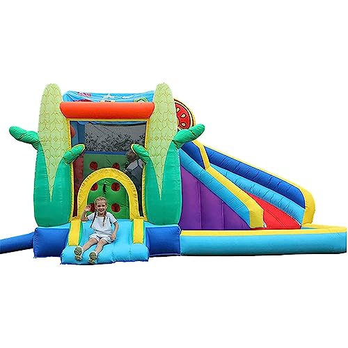 Action Air Bounce House Castle Hinterhof Party, Haltbarkeit Aufblasbare Hüpfburg Premium Qualität Hüpfburg Geräumige Durable Springen Raum for Outdoor Hinterhof von WEITINGKKK