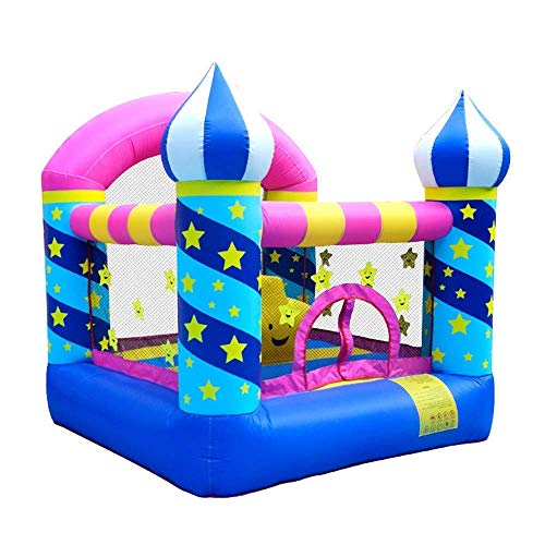 Action Air Bounce House Castle Hinterhof Party, Trampolin for Zuhause, quadratisch, mit Kissen, Bett, Rutsche for drinnen und draußen, Aufblasbares Spielzeug und Hüpfburgen von WEITINGKKK