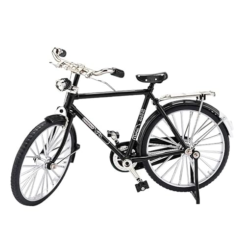 WEITINGKKK Finger Bike, 1:8 Fahrradziehlegierungsmodell-Ornamente(Black) von WEITINGKKK