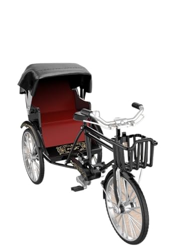 WEITINGKKK Finger Bike, Dreirädriger gelber Bus, Legierungsmodell, Sammlerornamente(Black) von WEITINGKKK