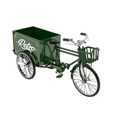 WEITINGKKK Finger Bike, Legierung dreirädrigen ziehen LKW Sanitär LKW Müllwagen Modell Ornamente(Green) von WEITINGKKK