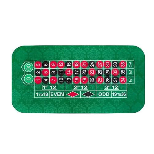 WEITINGKKK Pokerpad Poker-Tisch, rutschfeste Gummi-Tischabdeckung for Roulette-Spiellayout, Pokermatte mit Tragetasche, Spiellayoutmatte for 8 Spieler(L) von WEITINGKKK