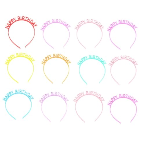 WEKADRIN 12 Stück Teiliges Haarreif Bunte Geburtstagskrone Kopfschmuck Rutschfest Dekorativ für Mädchen Party Festival WEKADRIN 12 Stück Teiliges Haarreif Bunte Geburtstagskrone Kopfschmuck Rutschfest Dekorativ für Mädchen Party Festival von WEKADRIN