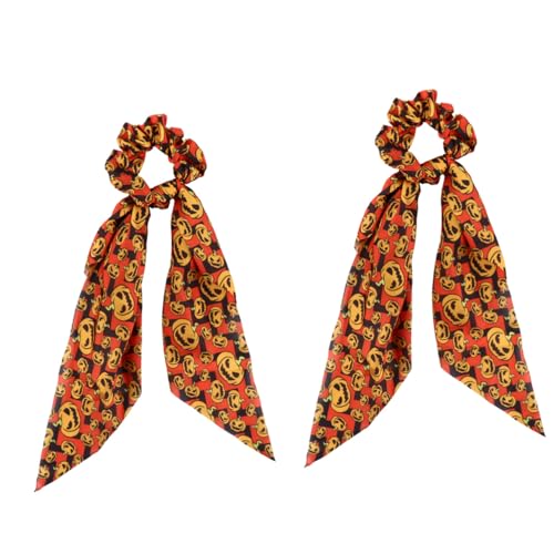 WEKADRIN 2 Stück Halloween Kürbis Haargummis Modische Haarschleifen mit Schleifen Design Leichtes Schonendes Haarband für Damen für Halloween Partys Kostüme und Festliche Anlässe WEKADRIN 2 Stück Halloween Kürbis Haargummis Modische Haarschleifen mit Schleifen Design Leichtes Schonendes Haarband für Damen für Halloween Partys Kostüme und Festliche Anlässe von WEKADRIN