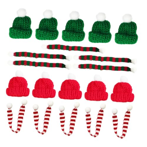 WEKADRIN 20 Stück Teiliges Weihnachtsmützen und Schals Handgestrickte Miniatur Deko für Flaschen Becher DIY Basteln Lebendige Farben Festliche Weihnachtsdeko für Party und Baum WEKADRIN 20 Stück Teiliges Weihnachtsmützen und Schals Handgestrickte Miniatur Deko für Flaschen Becher DIY Basteln Lebendige Farben Festliche Weihnachtsdeko für Party und Baum von WEKADRIN