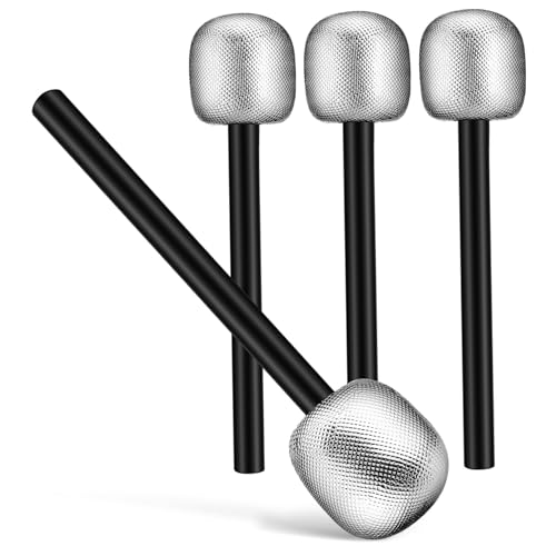 WEKADRIN 4 Stück Teiliges Fake Mikrofon Props aus Hochwertigem Kunststoff Realistisch Gestaltete Kostüm Accessoires Leicht Glatte Oberfläche für Foto Bühne Party und Rollenspiele WEKADRIN 4 Stück Teiliges Fake Mikrofon Props aus Hochwertigem Kunststoff Realistisch Gestaltete Kostüm Accessoires Leicht Glatte Oberfläche für Foto Bühne Party und Rollenspiele von WEKADRIN