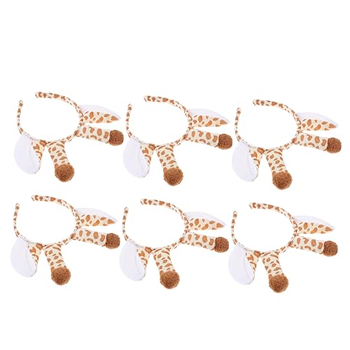 WEKADRIN 6St tierisches Stirnband Giraffenband Kostüm Ohren Kostüm Kuhskelett Halloween tierohren haarreif halloween costume Haarschmuck für Kopfschmuck für Partygirls Stoff von WEKADRIN