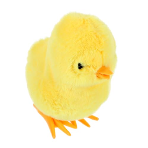 WEKADRIN Hüpfendes Hühnerspielzeug Chicken Toy Aufziehbares Huhn Lustiges Huhn Fuchs Küken in Hühnerform Entzückendes springendes Hühnerspielzeug Plüsch Yellow von WEKADRIN