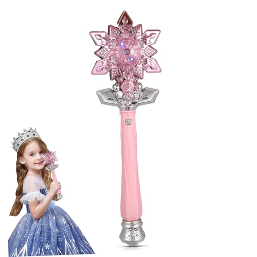 WEKADRIN Zauberstab Sprühen Aus Schneeflocken- Form Musik Für Leuchten Zauberstab Glühend Drinnen Klein Schneeflocke Plüsch Musical Rosa Plastik WEKADRIN Zauberstab Sprühen Aus Schneeflocken- Form Musik Für Leuchten Zauberstab Glühend Drinnen Klein Schneeflocke Plüsch Musical Rosa Plastik von WEKADRIN