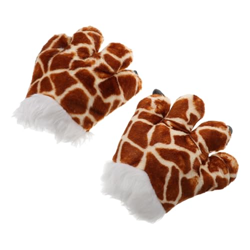 WEKAMOS 1 Paar Giraffe Handschuhe Plüsch Puppen Simulierte Puppe Puppen Für Giraffe Kurze Plüsch von WEKAMOS