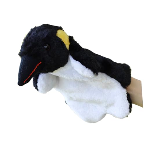 WEKAMOS 1 Stück tierische Handpuppen Pinguin Finger Puppets Kreatives Pädagogisches Plüsch Handpuppe Cartoon-Tier-Handpuppen Cartoon-Handpuppen Black von WEKAMOS