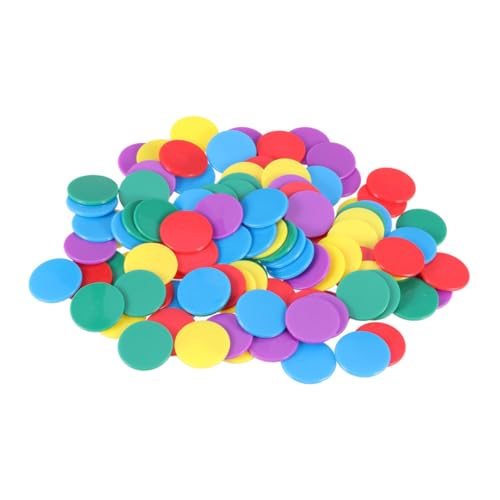 WEKAMOS 100 Stück Runde Spielchips Farbige Acryl Chips für Bingo Mathe Zählen Lernen Kindergarten Zubehör Spieltoken in Rot Blau Grün Gelb WEKAMOS 100 Stück Runde Spielchips Farbige Acryl Chips für Bingo Mathe Zählen Lernen Kindergarten Zubehör Spieltoken in Rot Blau Grün Gelb von WEKAMOS
