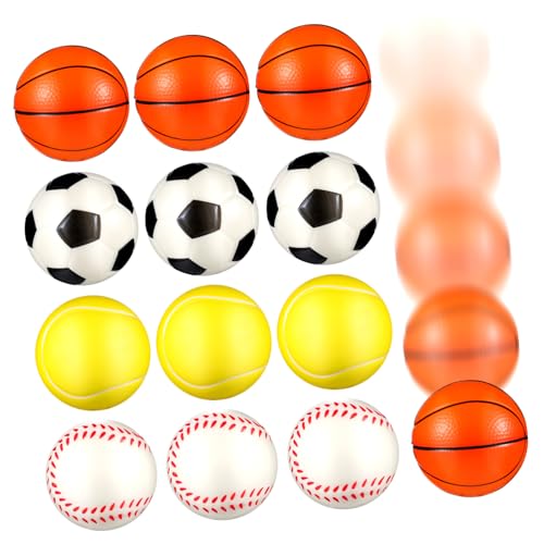 WEKAMOS 12 Stück PU Stressbälle Sport Motiv Fußball Basketball Tennis Baseball Flexible Stressbälle aus PU für Erwachsene Angst Stressabbau WEKAMOS 12 Stück PU Stressbälle Sport Motiv Fußball Basketball Tennis Baseball Flexible Stressbälle aus PU für Erwachsene Angst Stressabbau von WEKAMOS