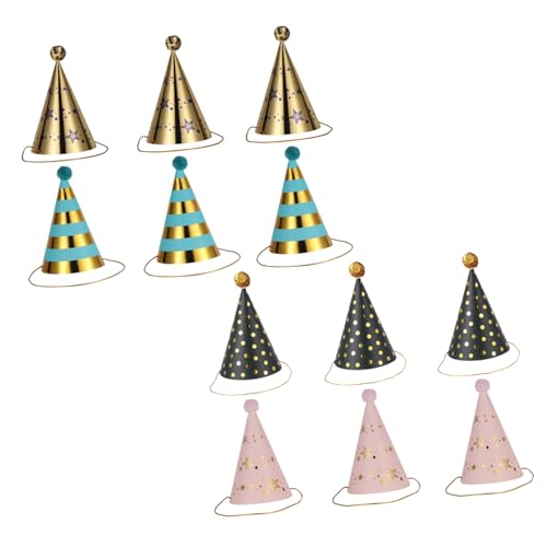 WEKAMOS 12 Stück Teiliges Papier Partyhüte mit Goldener Folienprägung Kreative Geburtstagshüte in Kegelform Geeignet für Erwachsene und Stilvolle Partydekoration für Geburtstagsfeiern WEKAMOS 12 Stück Teiliges Papier Partyhüte mit Goldener Folienprägung Kreative Geburtstagshüte in Kegelform Geeignet für Erwachsene und Stilvolle Partydekoration für Geburtstagsfeiern von WEKAMOS