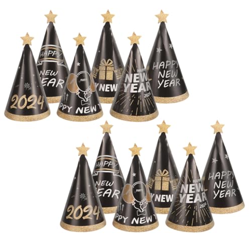 WEKAMOS 12 Stück Teiliges Year Party Papierhüte mit Neujahrswünschen Kegelhüte für Silvester Weihnachts Jahresfeier Bunte Neujahrsdeko für Erwachsene WEKAMOS 12 Stück Teiliges Year Party Papierhüte mit Neujahrswünschen Kegelhüte für Silvester Weihnachts Jahresfeier Bunte Neujahrsdeko für Erwachsene von WEKAMOS