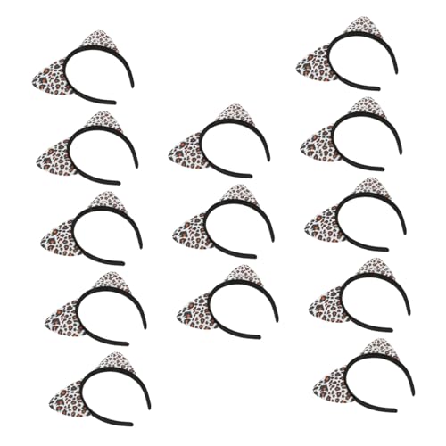 WEKAMOS 14 Stück Leopard Katzenohren Haarreif Weißer Leoparden stirnband Cartoon Cosplay Haarschmuck für Damen und Party Karneval Fasching WEKAMOS 14 Stück Leopard Katzenohren Haarreif Weißer Leoparden stirnband Cartoon Cosplay Haarschmuck für Damen und Party Karneval Fasching von WEKAMOS