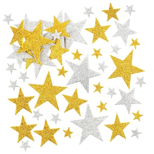 WEKAMOS 180 Stück Teiliges Eva Glitter Stern Aufkleber Sichere Langlebige Bastelsticker für Praktische Sterne zum Aufkleben für Schule Büro und Weihnachtsdekoration WEKAMOS 180 Stück Teiliges Eva Glitter Stern Aufkleber Sichere Langlebige Bastelsticker für Praktische Sterne zum Aufkleben für Schule Büro und Weihnachtsdekoration von WEKAMOS