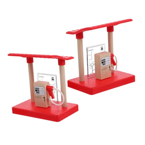 WEKAMOS 2 Stück Holz Eisenbahn gleiszubehör Tankstellen Straßensperrenmodell Realistisches Rollenspiel Kreatives Zugbahnhof Geeignet für Zuhause Kindergarten Schule WEKAMOS 2 Stück Holz Eisenbahn gleiszubehör Tankstellen Straßensperrenmodell Realistisches Rollenspiel Kreatives Zugbahnhof Geeignet für Zuhause Kindergarten Schule von WEKAMOS