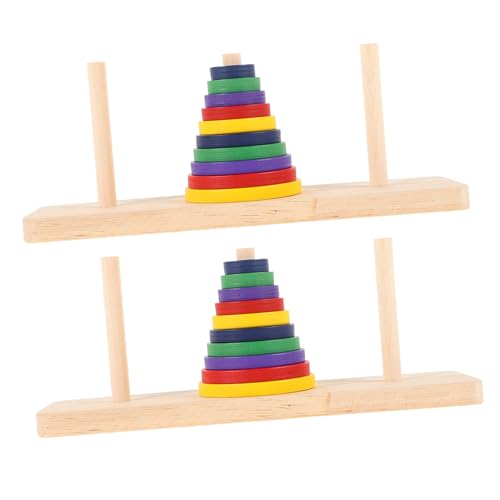 WEKAMOS 2 Stück Holzpuzzle Erwachsene Bunte Intellektuelle Holzspielzeuge Turm von Hanoi Denkspiel für Kreative Entspannung und Geistige Zuhause und Party WEKAMOS 2 Stück Holzpuzzle Erwachsene Bunte Intellektuelle Holzspielzeuge Turm von Hanoi Denkspiel für Kreative Entspannung und Geistige Zuhause und Party von WEKAMOS