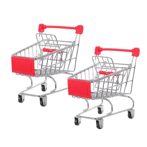 WEKAMOS 2 Stück Mini einkaufswagen Modell Kleiner Trolley aus Robustem und Realistische Miniatur und Aufbewahrungskorb Vielseitig für Büro Küche Schlafzimmer Dekoration WEKAMOS 2 Stück Mini einkaufswagen Modell Kleiner Trolley aus Robustem und Realistische Miniatur und Aufbewahrungskorb Vielseitig für Büro Küche Schlafzimmer Dekoration von WEKAMOS