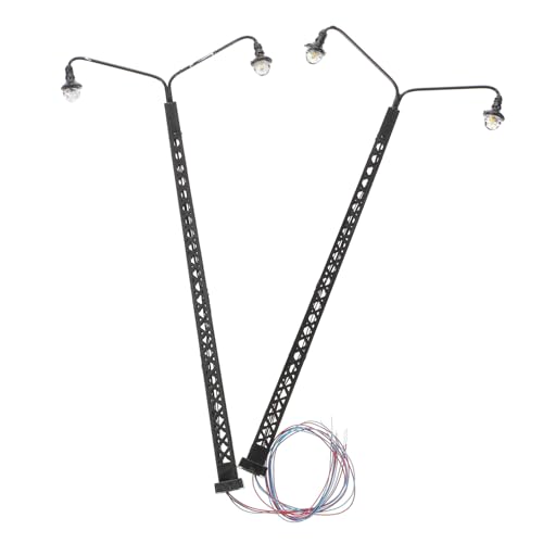 WEKAMOS 2 Stück Warmgelbe LED Gittermastleuchte für Sandtisch und Modellbahn Landschaft Dekoratives Zubehör für Mini Häuser und Dioramen WEKAMOS 2 Stück Warmgelbe LED Gittermastleuchte für Sandtisch und Modellbahn Landschaft Dekoratives Zubehör für Mini Häuser und Dioramen von WEKAMOS