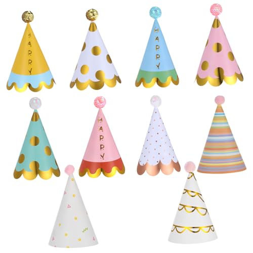 WEKAMOS 20 Stück Teiliges Bunte Partyhüte aus Papier für Erwachsene Geburtstagskegel zum Feiern Vielseitige Partydekoration für Innen Außenbereiche Einfach zu Verteilen Einzigartiges WEKAMOS 20 Stück Teiliges Bunte Partyhüte aus Papier für Erwachsene Geburtstagskegel zum Feiern Vielseitige Partydekoration für Innen Außenbereiche Einfach zu Verteilen Einzigartiges von WEKAMOS