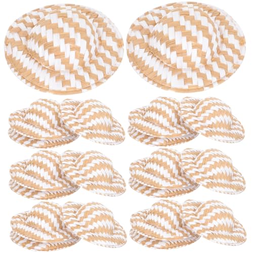 WEKAMOS 20 Stück Teiliges Miniatur Gewebte Strohhüte für DIY Puppenaccessoires Leichte Langlebige Puppenhüte zum Basteln und Dekorieren Geeignet für Puppen Party und Handwerk WEKAMOS 20 Stück Teiliges Miniatur Gewebte Strohhüte für DIY Puppenaccessoires Leichte Langlebige Puppenhüte zum Basteln und Dekorieren Geeignet für Puppen Party und Handwerk von WEKAMOS