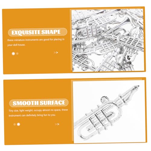 WEKAMOS 20 Stück Teiliges Miniatur Musikinstrument aus Kunststoff Detailgetreue Weihnachtsbaumschmuck DIY Anhänger Silberne Mini Instrumente für Weihnachtskranz und Miniaturhäuser WEKAMOS 20 Stück Teiliges Miniatur Musikinstrument aus Kunststoff Detailgetreue Weihnachtsbaumschmuck DIY Anhänger Silberne Mini Instrumente für Weihnachtskranz und Miniaturhäuser von WEKAMOS